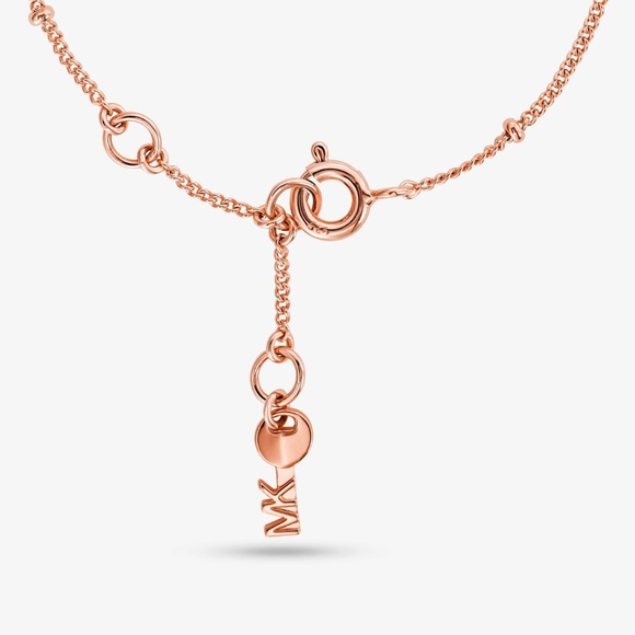 🎁 MICHAEL KORS 14K Rse Gld/Genuine Agate Bracelet - Picture 6 of 8